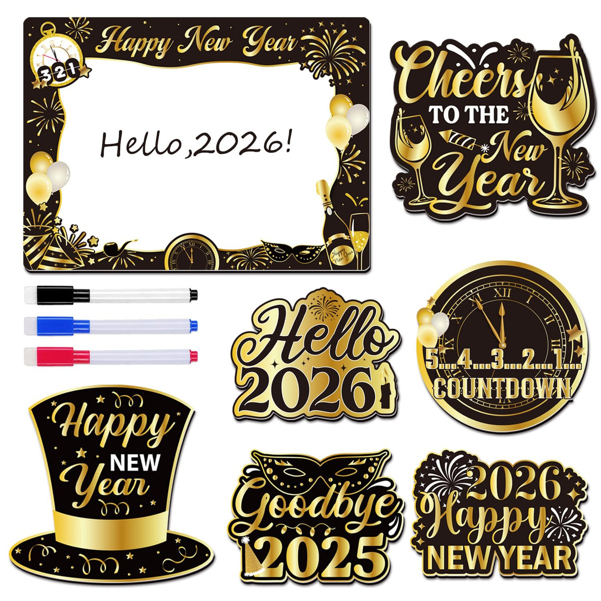 Cosmisun cruise door magnets set of seven adds festive New Year decor to metal surfaces.