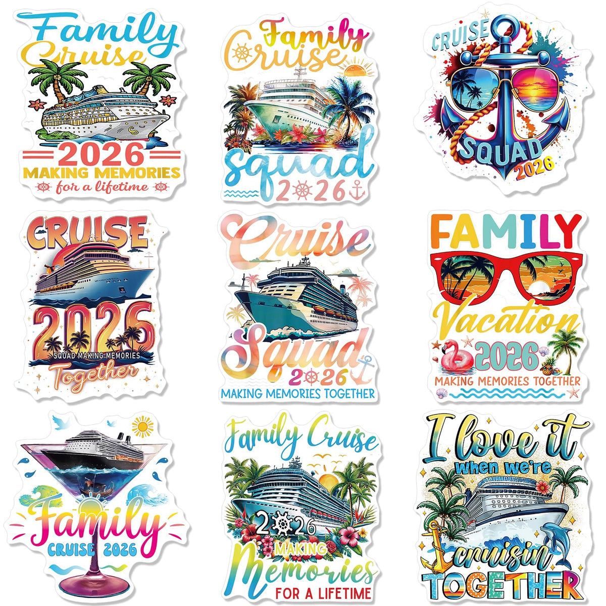Cosmisun family cruise magnet with watercolor ship décor for easy cabin identification