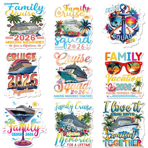 Cosmisun family cruise magnet with watercolor ship décor for easy cabin identification