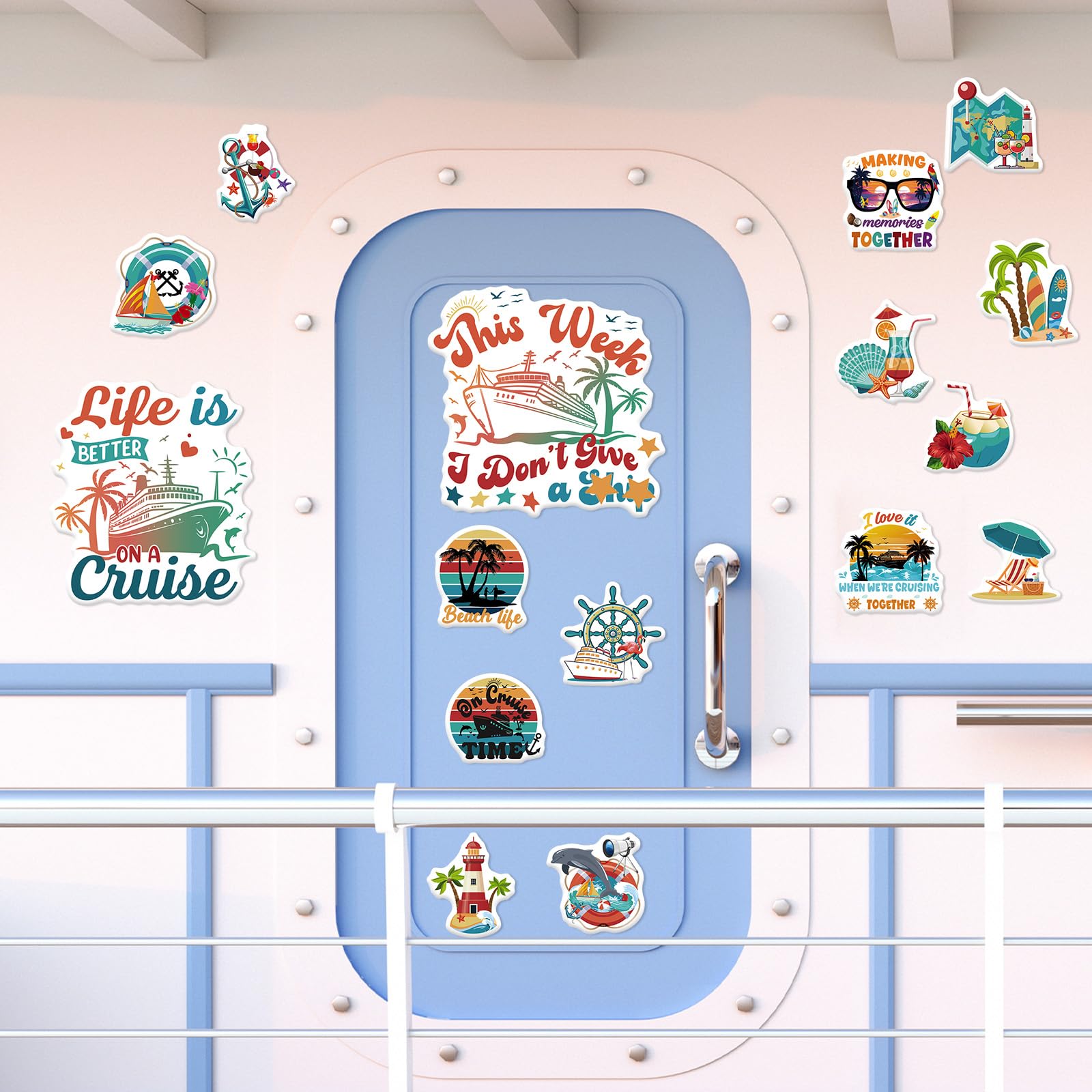 Cosmisun palm tree life buoy magnet brings nautical charm to surfaces