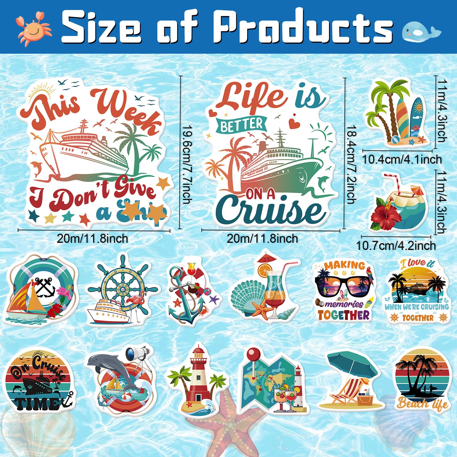 Cosmisun vintage Hawaiian cruise design magnet evokes island vibes on doors
