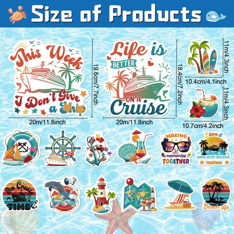 Cosmisun vintage Hawaiian cruise design magnet evokes island vibes on doors