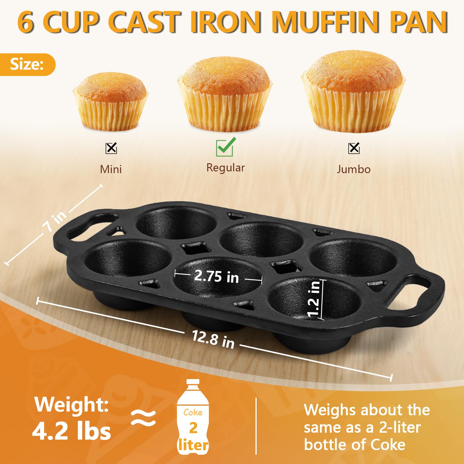 COSORM durable cast iron resists denting and warping for long-lasting use