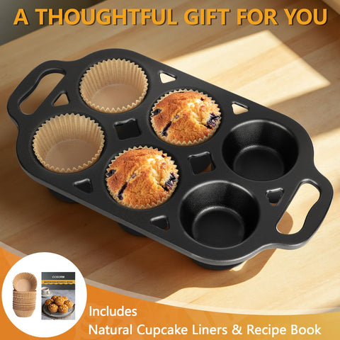 COSORM two-piece set shown together for batch baking muffins and mini pizzas