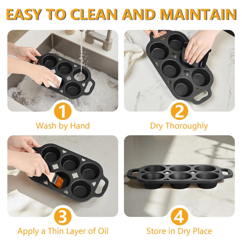 Regular-size COSORM muffin pan is ideal for family meals and gatherings.