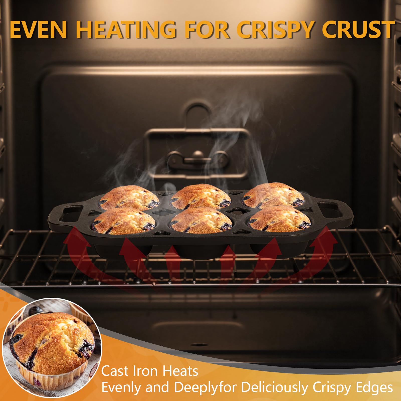 COSORM pan supports muffins, cupcakes, egg bites, and more.