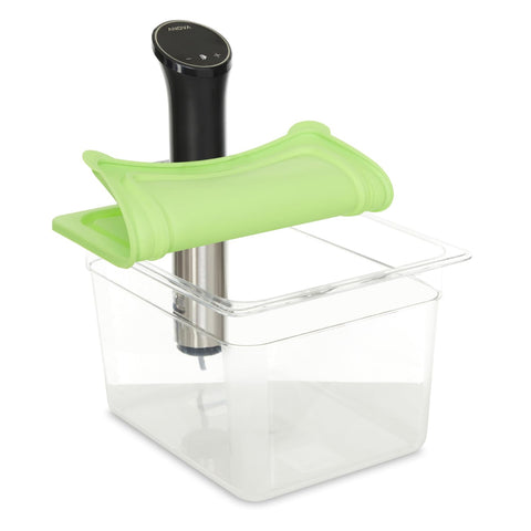 A COSPARX 12Qt sous vide container shown from the front view demonstrates durable construction.