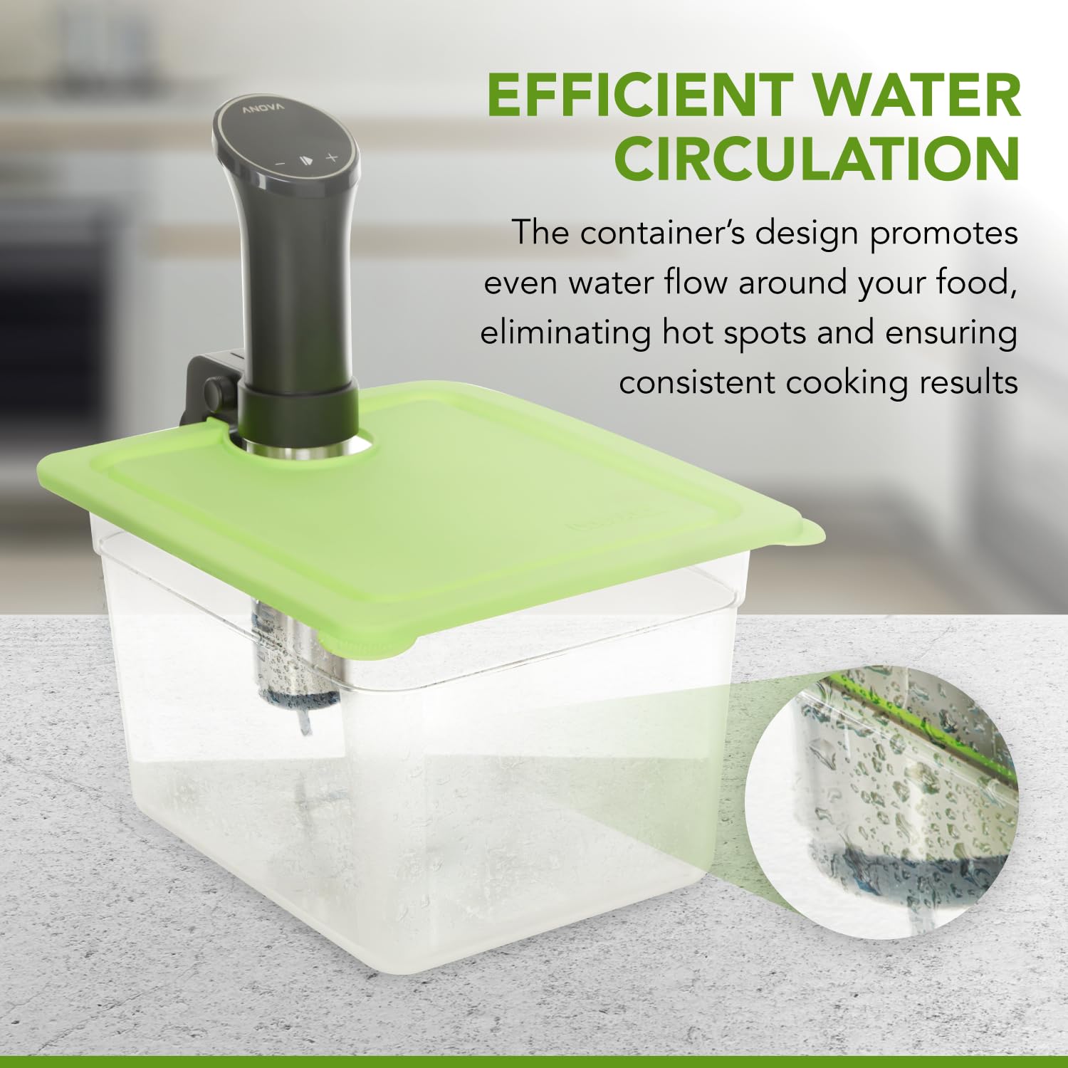 COSPARX collapsible lid storage keeps countertops tidy while preserving even cooking performance.