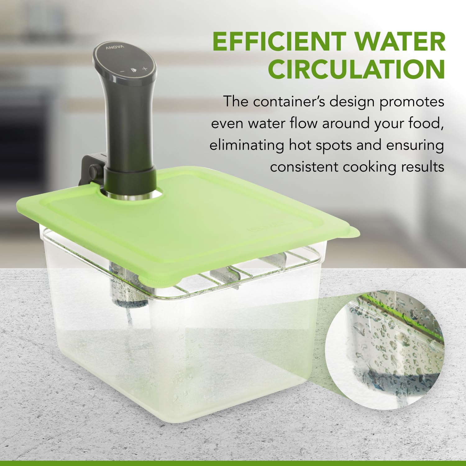 Note: sous vide cooker not included with COSPARX container