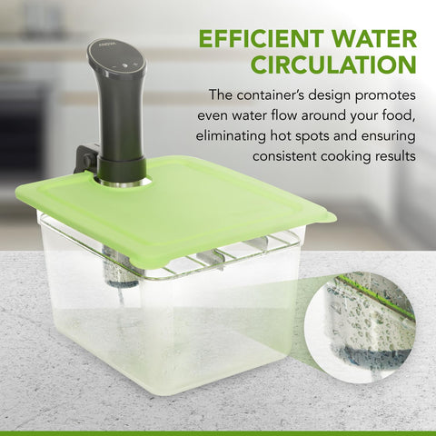 Note: sous vide cooker not included with COSPARX container