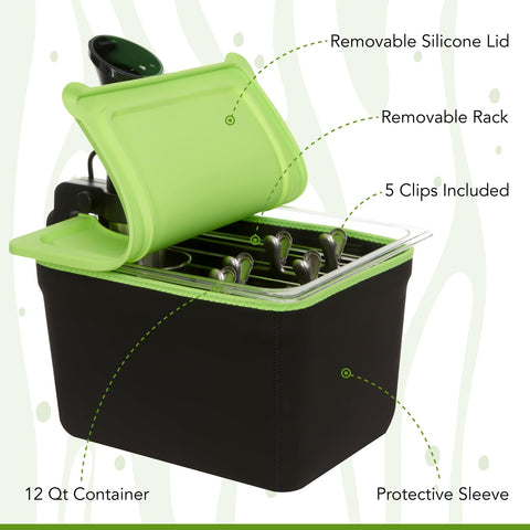 Cosparx universal silicone lid seals the container for efficient heat retention