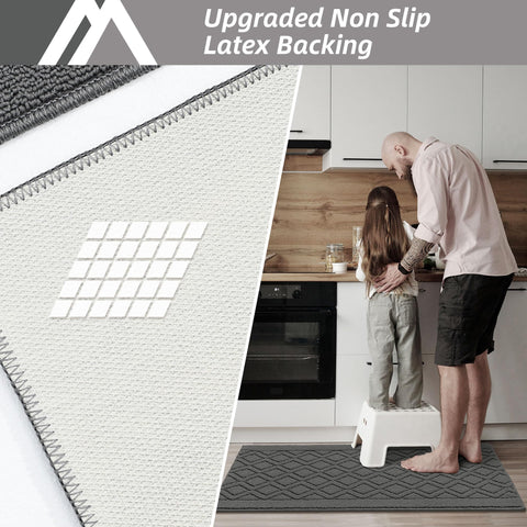 COSY HOMEER anti-slip kitchen mat stays in place on slick surfaces