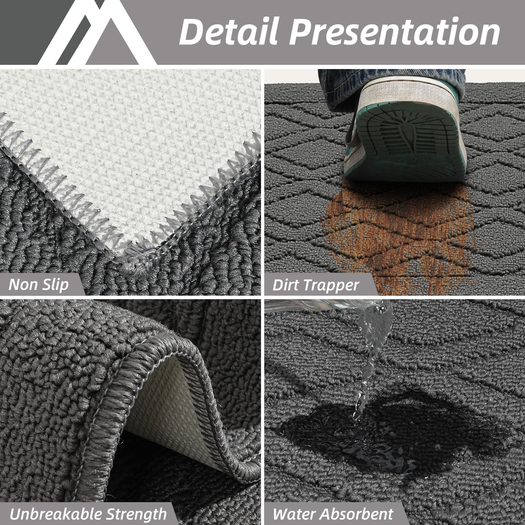 COSY HOMEER machine-washable kitchen mat for easy cleaning after cooking