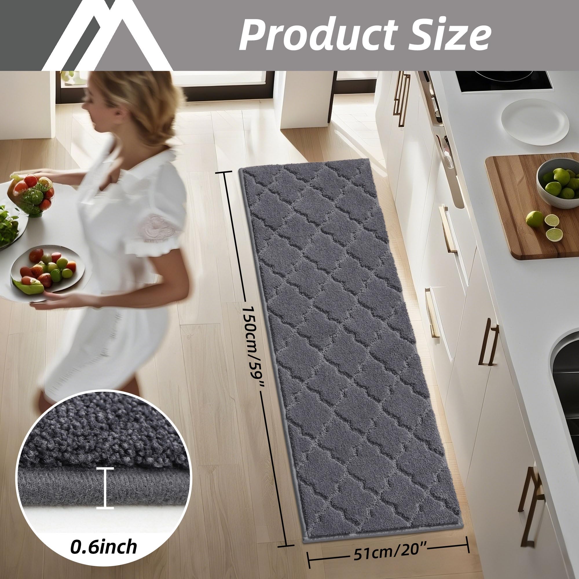 COSY HOMEER quick-drying kitchen rug ideal for busy households