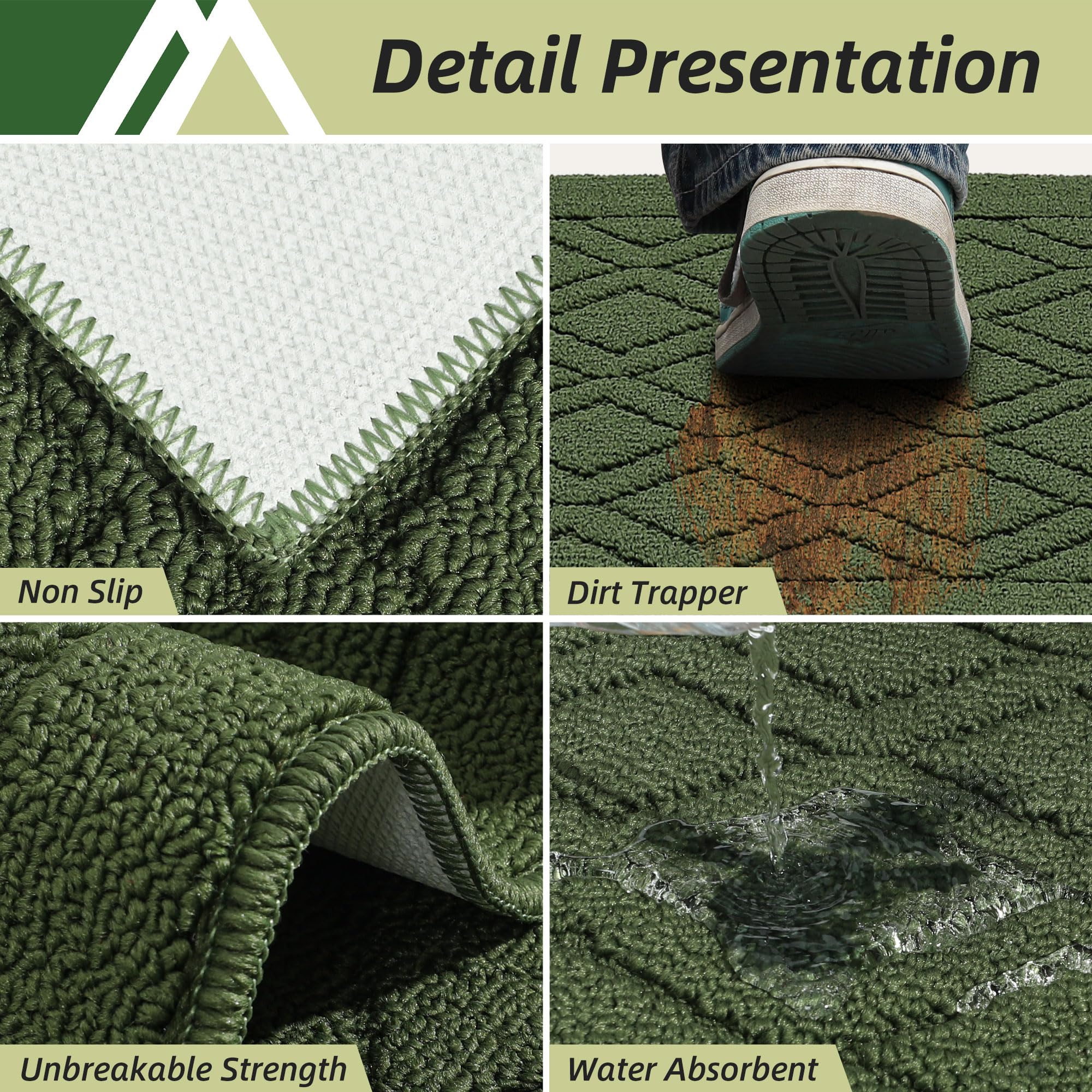 COSY HOMEER stain-resistant polypropylene mat keeps surfaces cleaner