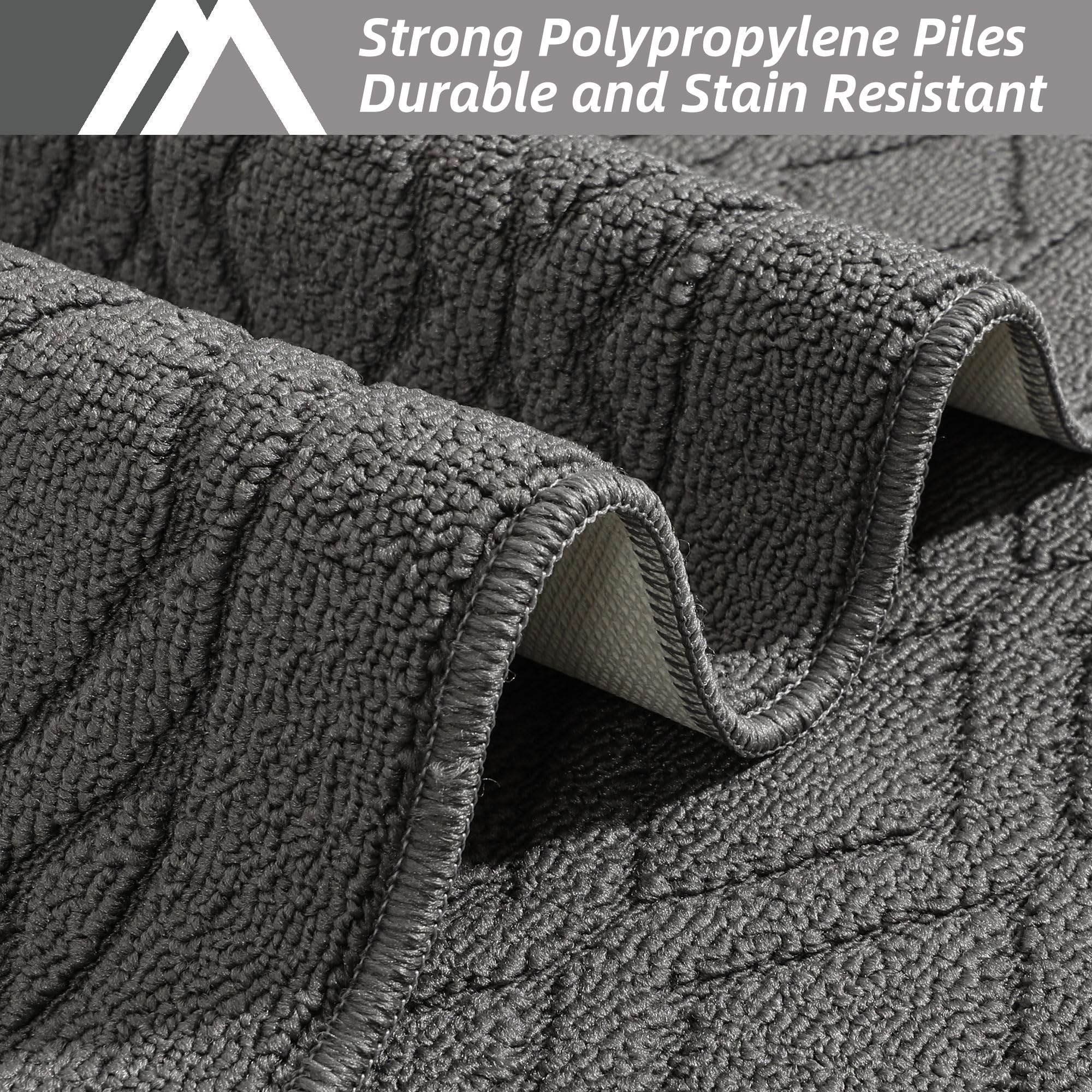 COSY HOMEER two-piece kitchen mats in gray provide soft underfoot comfort