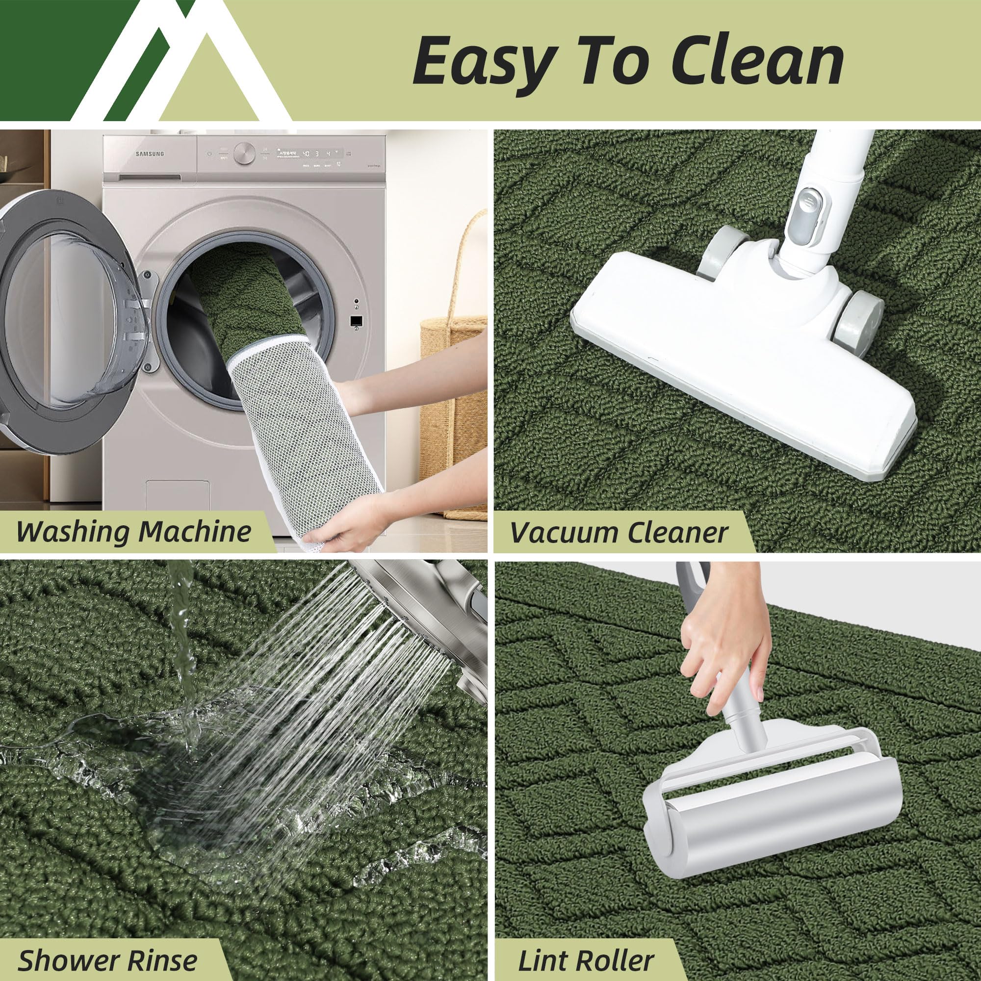 COSY HOMEER washable kitchen rug easy freshening in machine cycles