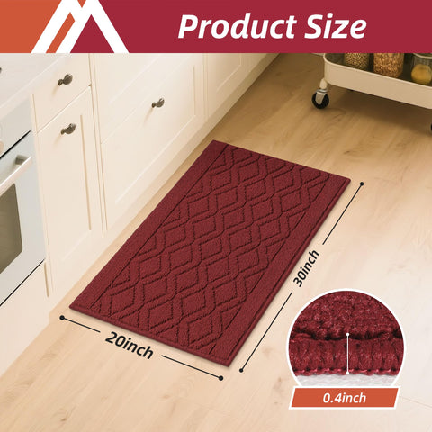COSY HOMEER kitchen mat non-slip backing stays securely in place for safe standing.