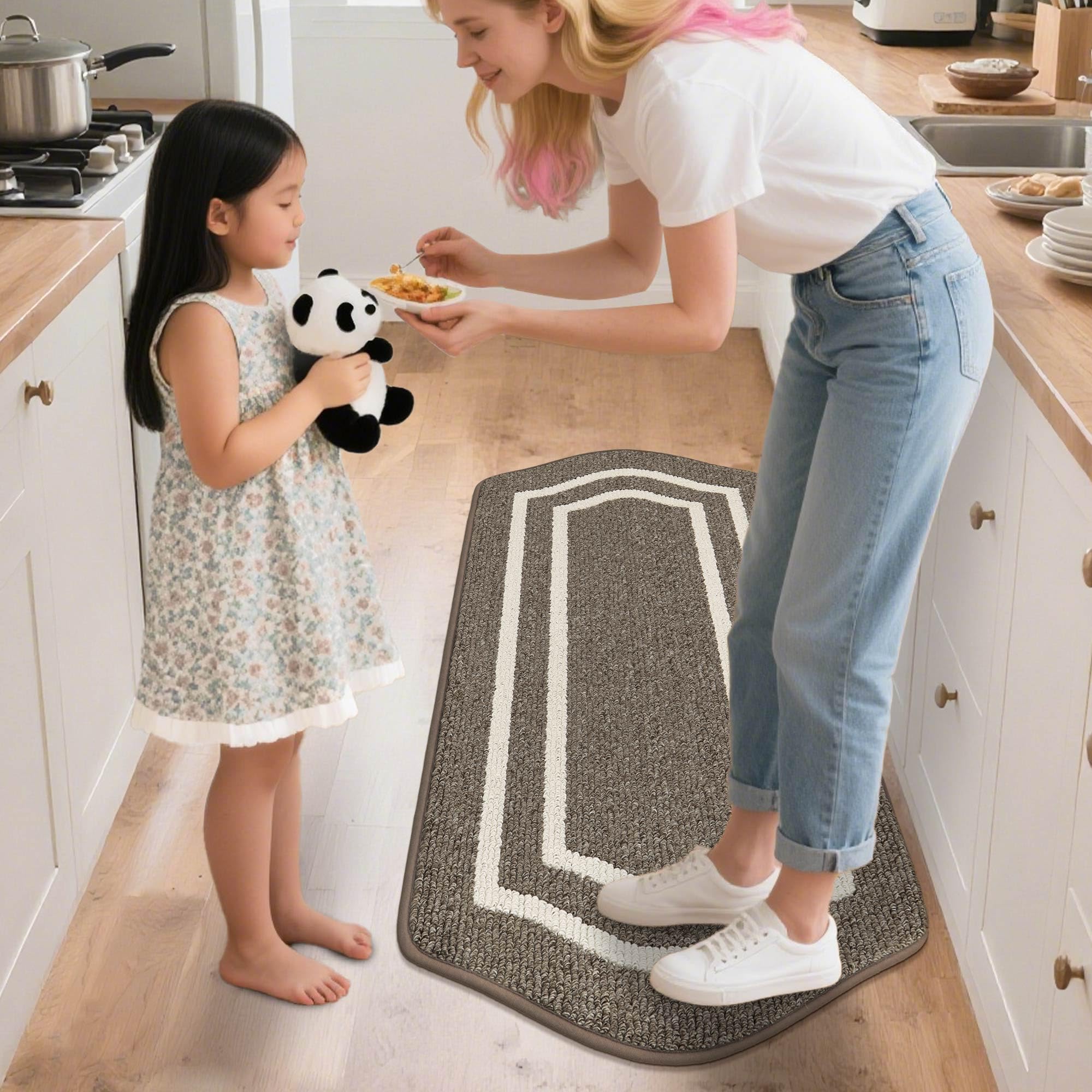 COSY HOMEER kitchen mat provides comfort during long meal prep.