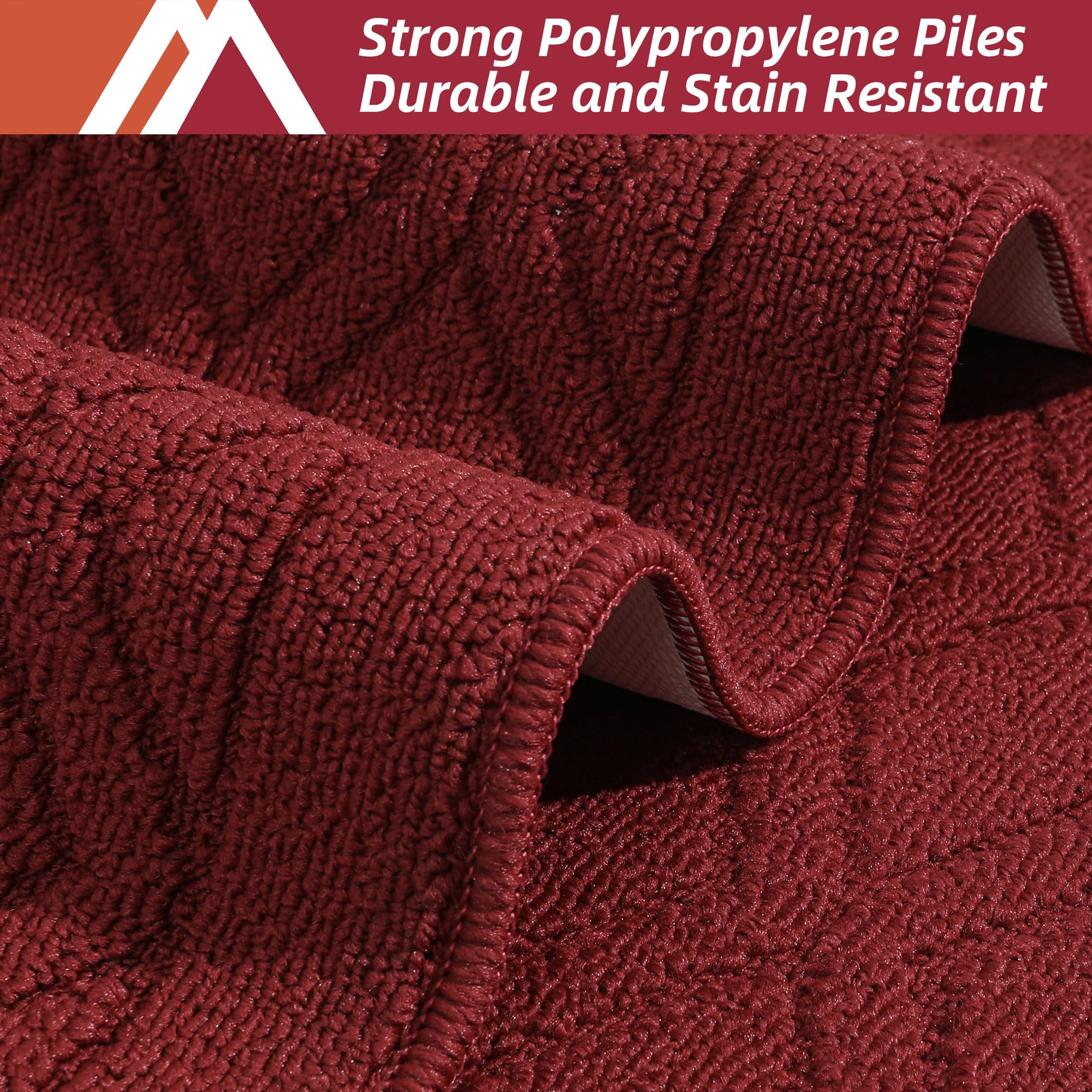 COSY HOMEER kitchen mat stain-resistant fiber keeps colors vibrant with daily use.