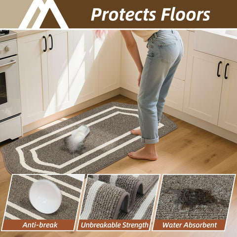 COSY HOMEER non-slip kitchen mat stays in place during cooking.