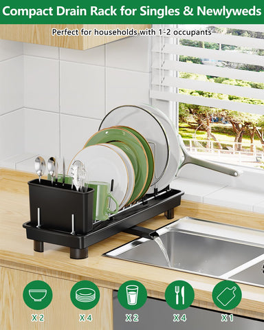 CosyPic central drain hole and adjustable spouts directing water to sink