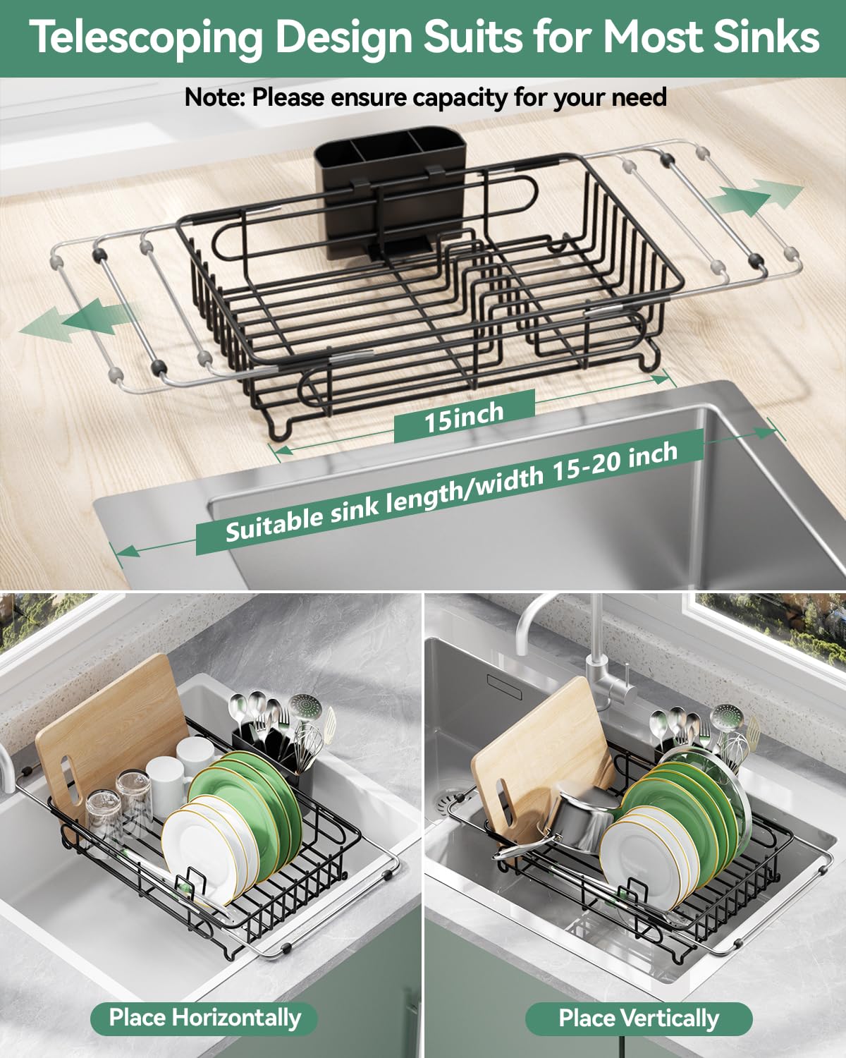 CosyPic dish drying rack on counter offers quick, compact drying for meals