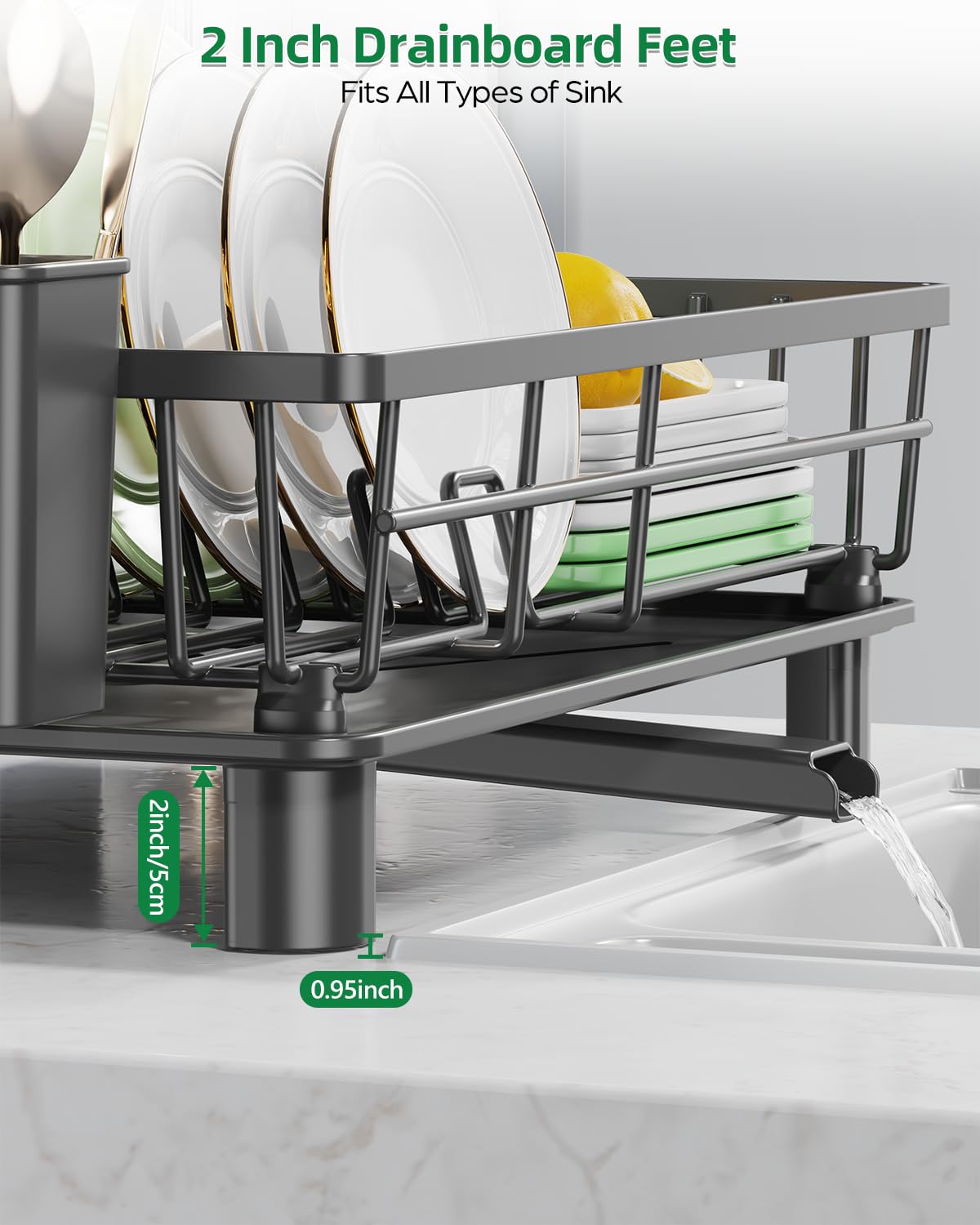 CosyPic sturdy stainless steel frame provides durable countertop support.