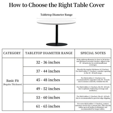 COTAIL round tablecloth waterproof finish helps protect surfaces.