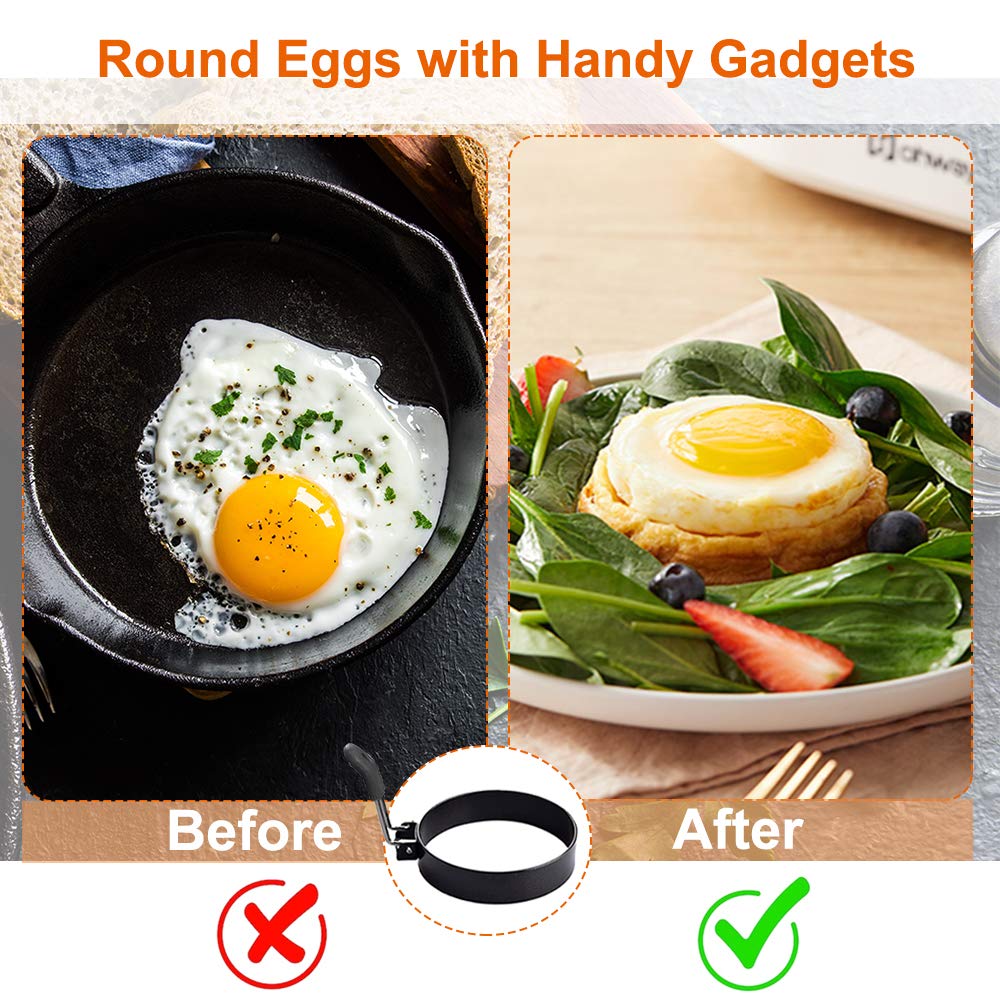 COTEY burger-egg ring keeps patties neat and uniform