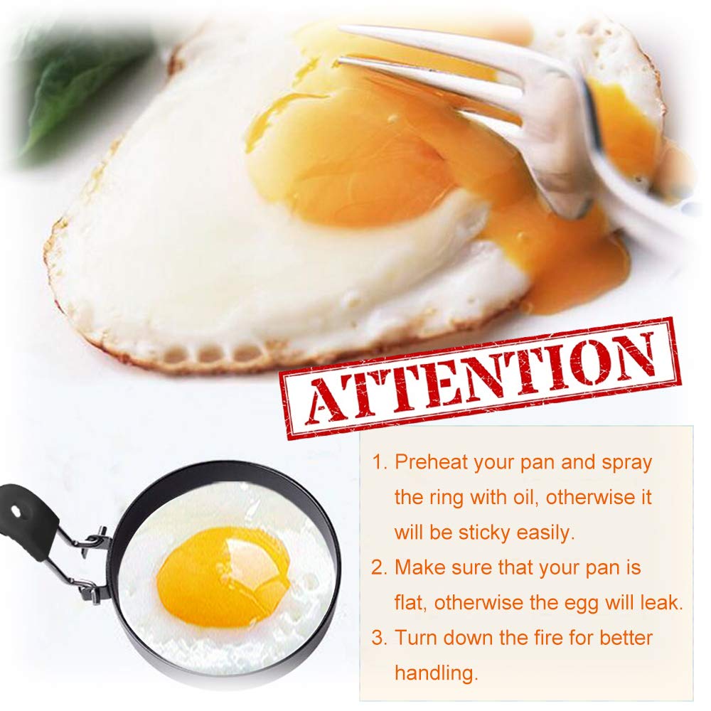 COTEY 4-pack egg rings keep breakfasts quick and consistent