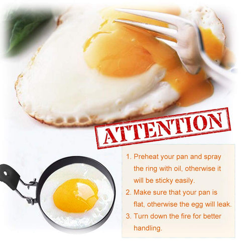 COTEY 4-pack egg rings keep breakfasts quick and consistent