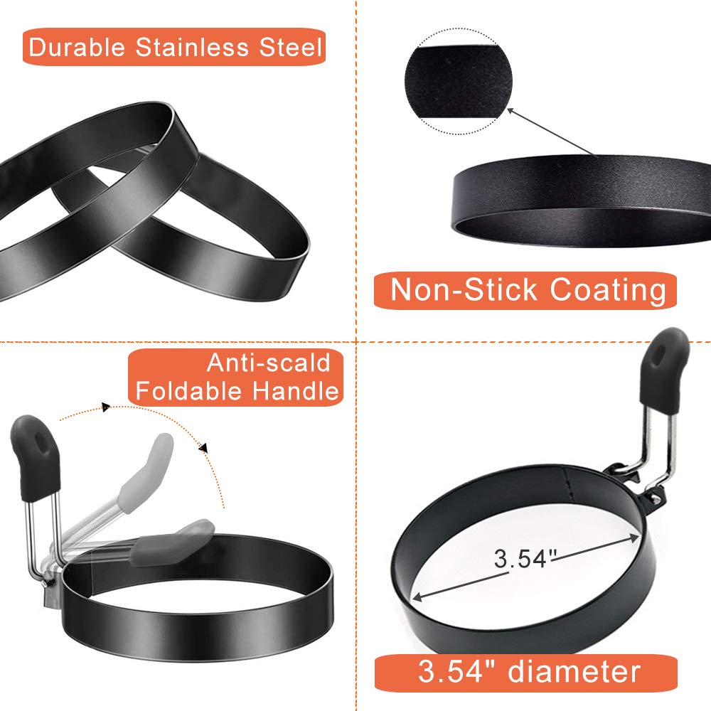 COTEY easy-release egg rings with dishwasher-safe design