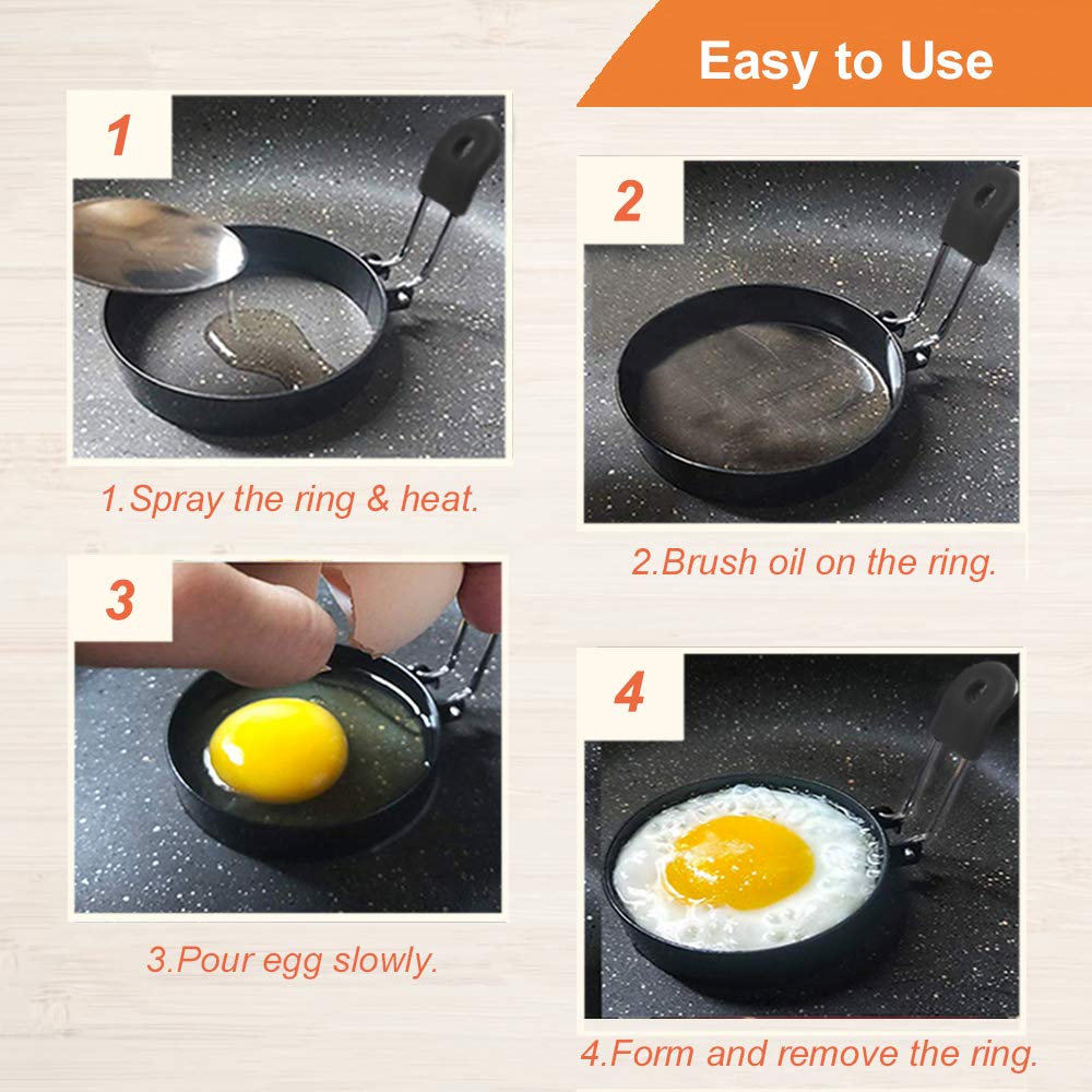 COTEY pancake-egg ring mold keeping batter neat and even