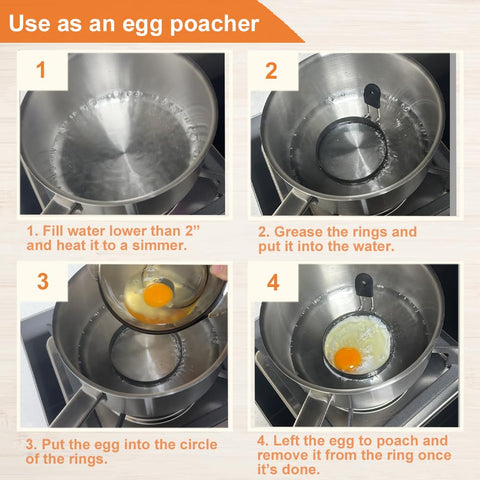 COTEY stainless steel egg rings offer durability and easy cleaning