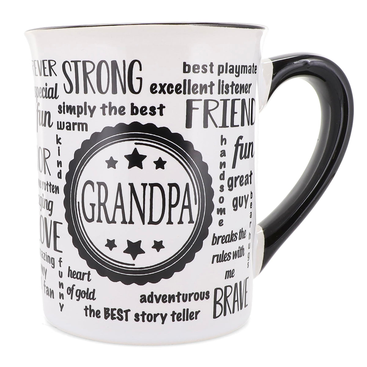 Cottage Creek Grandpa Mug, front view, 16oz capacity for daily coffee rituals.