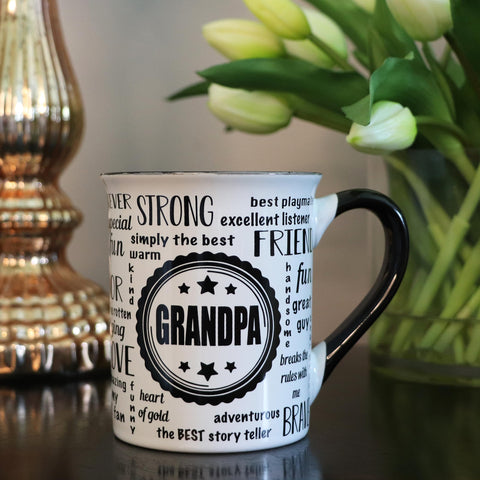 Cottage Creek Grandpa Mug microwave safe, quick reheats for busy mornings.