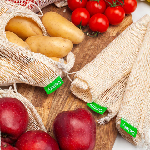 Cottify cotton mesh bags are easy to clean.