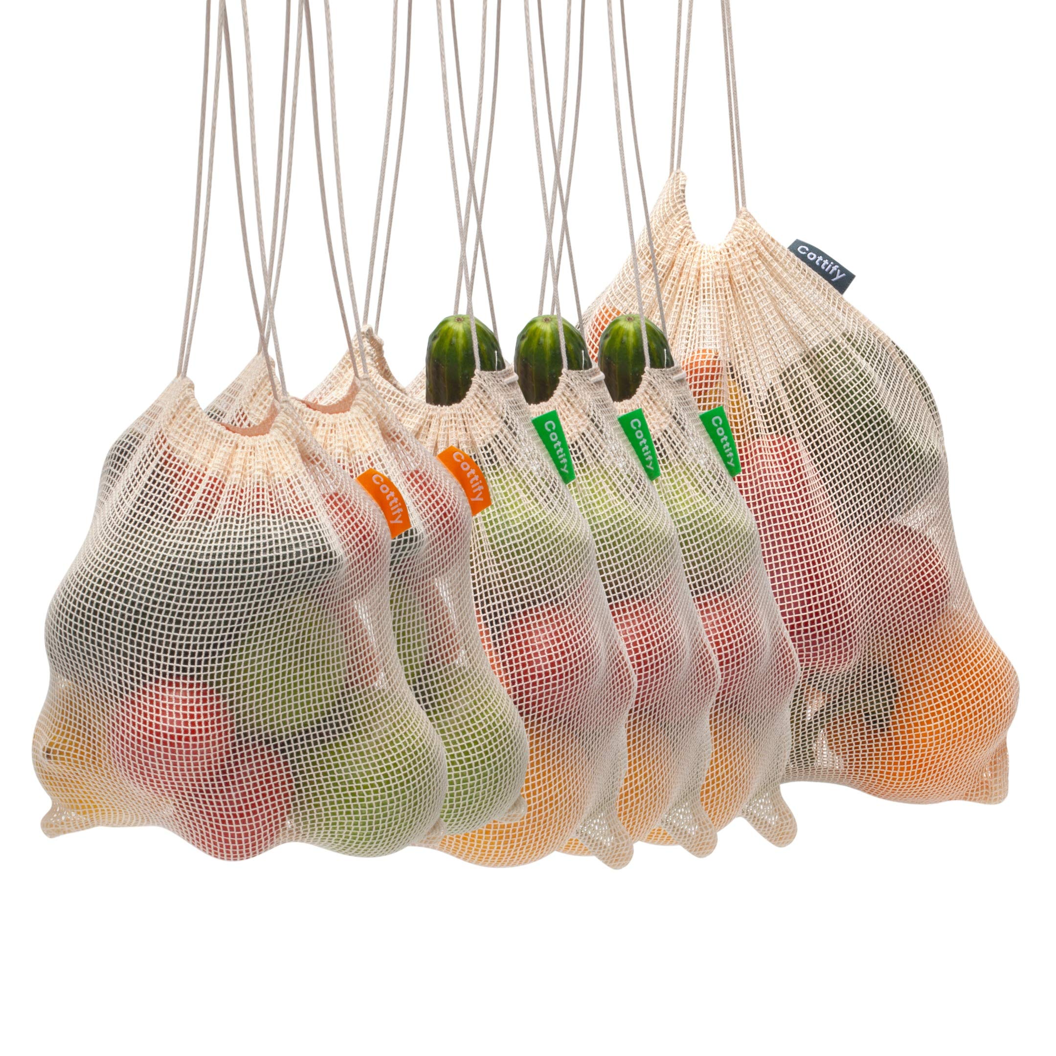 Cottify organic cotton mesh bags highlighting eco-friendly design