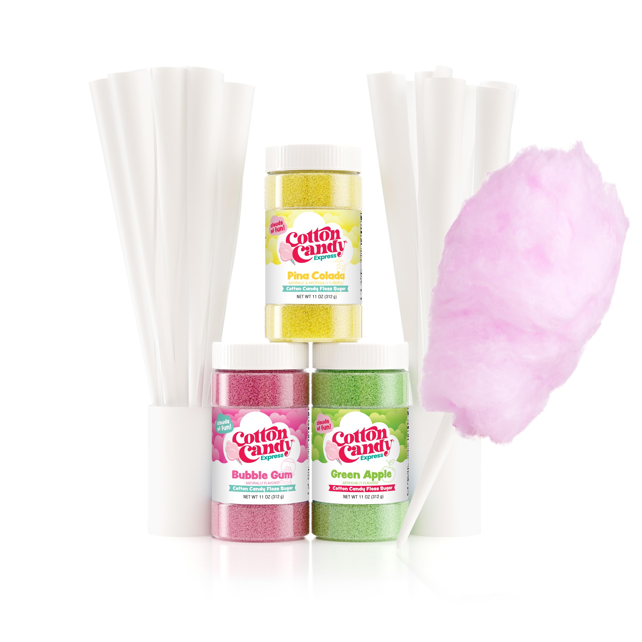 Cotton Candy Express Bubble Gum jar for home parties.