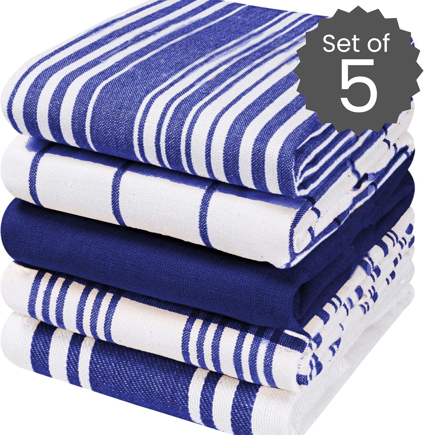 Cotton Clinic towel showcases soft hand feel ideal for delicate dishware.