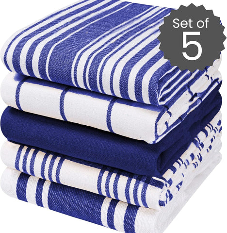 Cotton Clinic towel showcases soft hand feel ideal for delicate dishware.