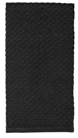 COTTON CRAFT 2-ply terry towel in black for durable cleaning