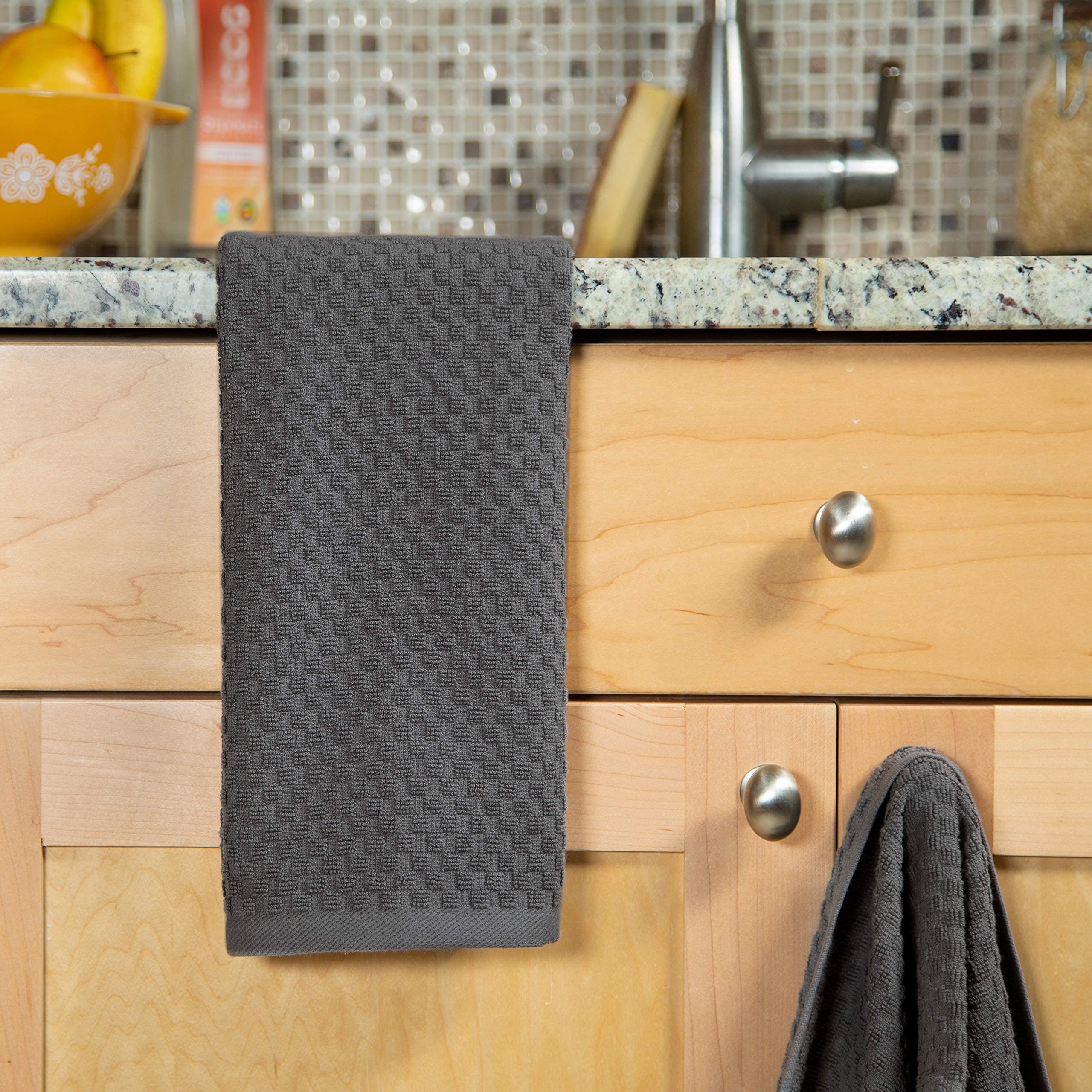 Cotton Craft soft absorbent towels in charcoal for everyday use