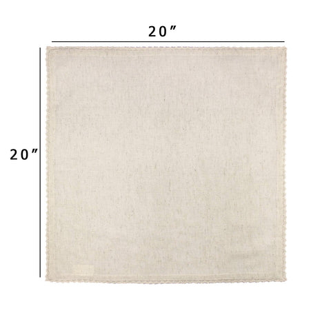 COTTON CRAFT Delilah lace-edged linen napkins for timeless table décor