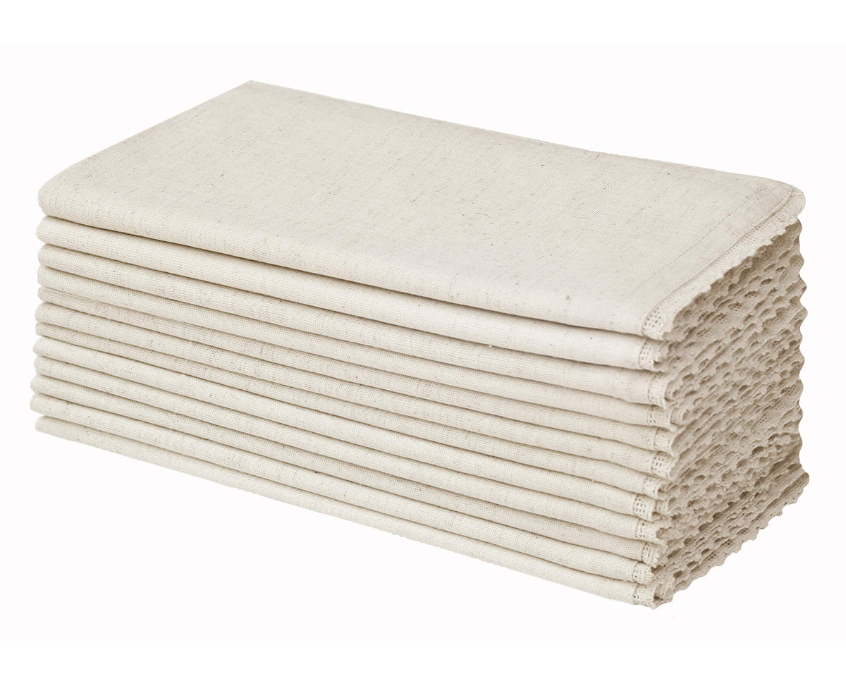 COTTON CRAFT Delilah linen napkins natural 20x20 for elegant everyday dining
