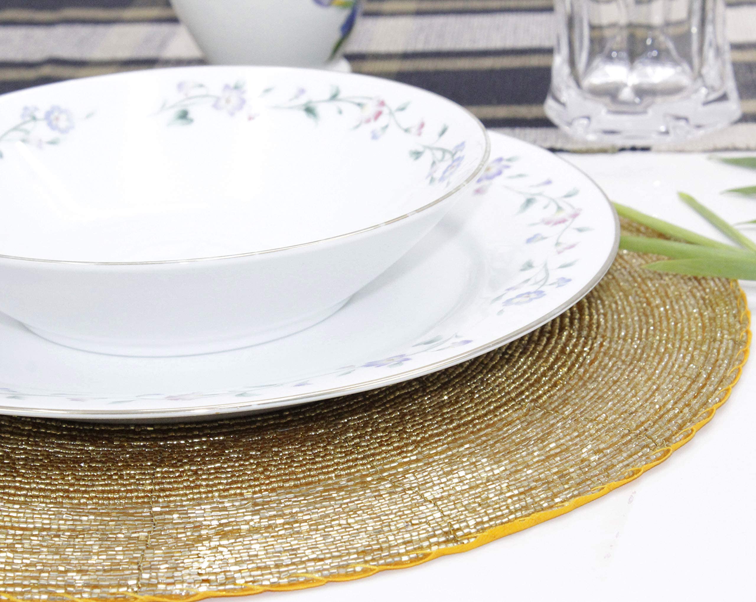 Cotton Craft Glitz charger gold care with a soft cloth