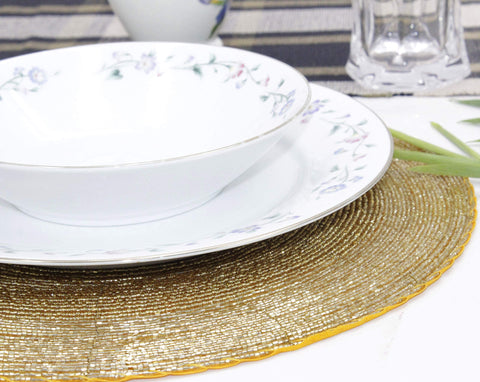 Cotton Craft Glitz charger gold care with a soft cloth
