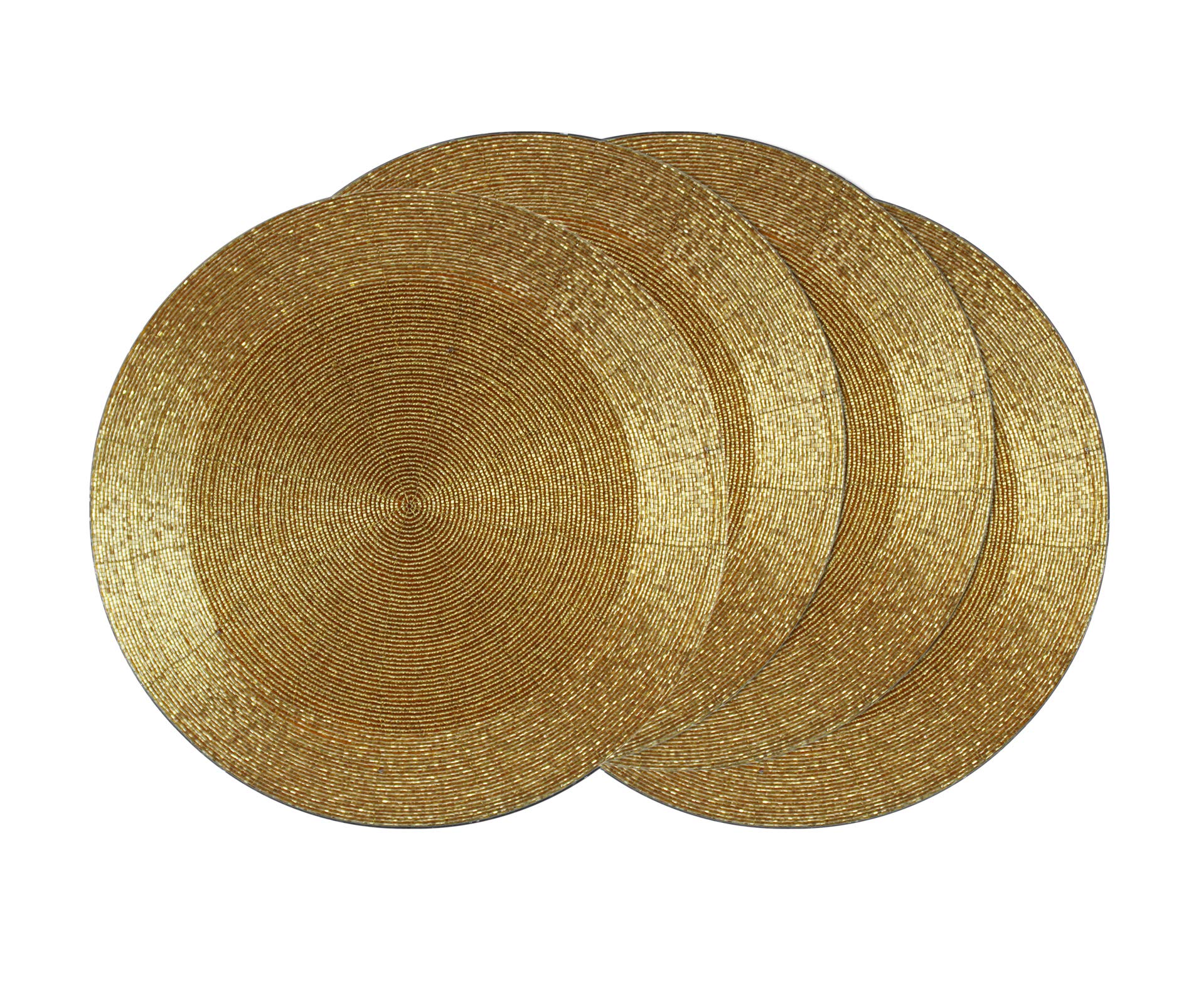 Cotton Craft Glitz charger gold close-up highlighting beaded sparkle