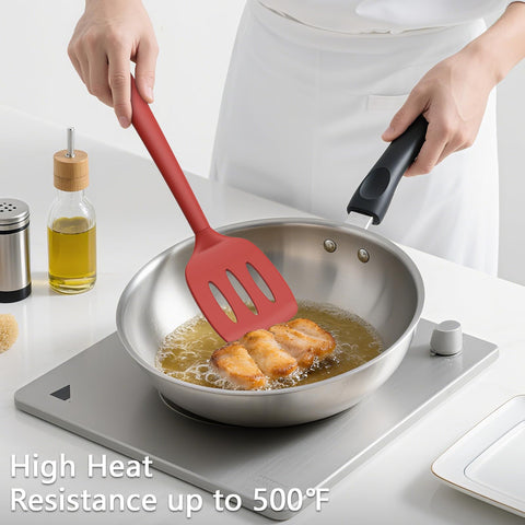 Coukre 3 Pack shows all three spatulas together for versatile cooking